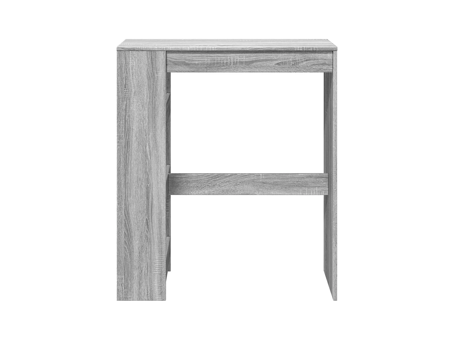 Table de bar avec étagères sonoma gris bois d'ingénierie