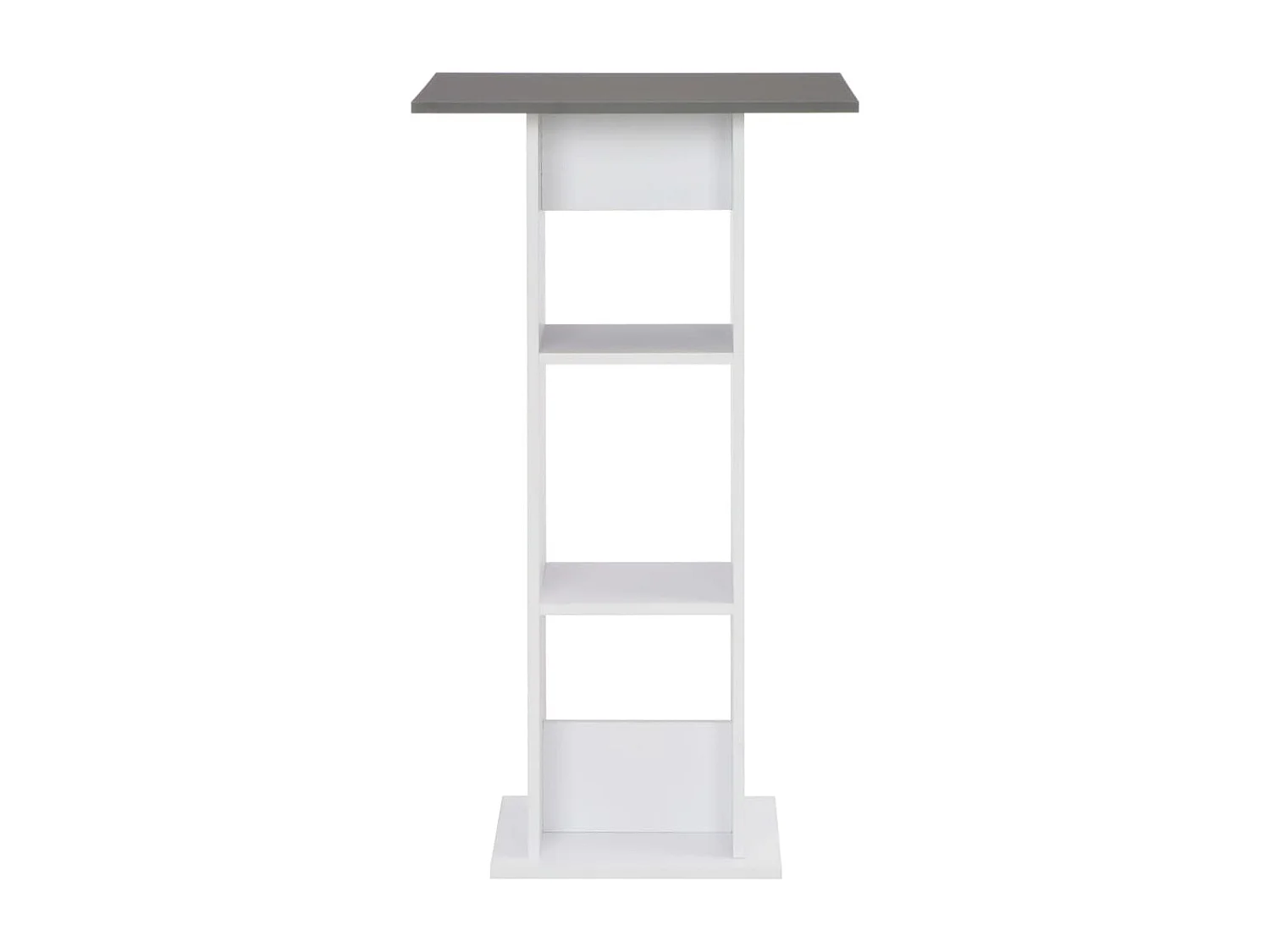 Mesa de bar Blanco y gris antracita 60x60x110 cm