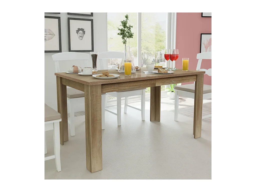 Eettafel 140x80x75 cm eiken