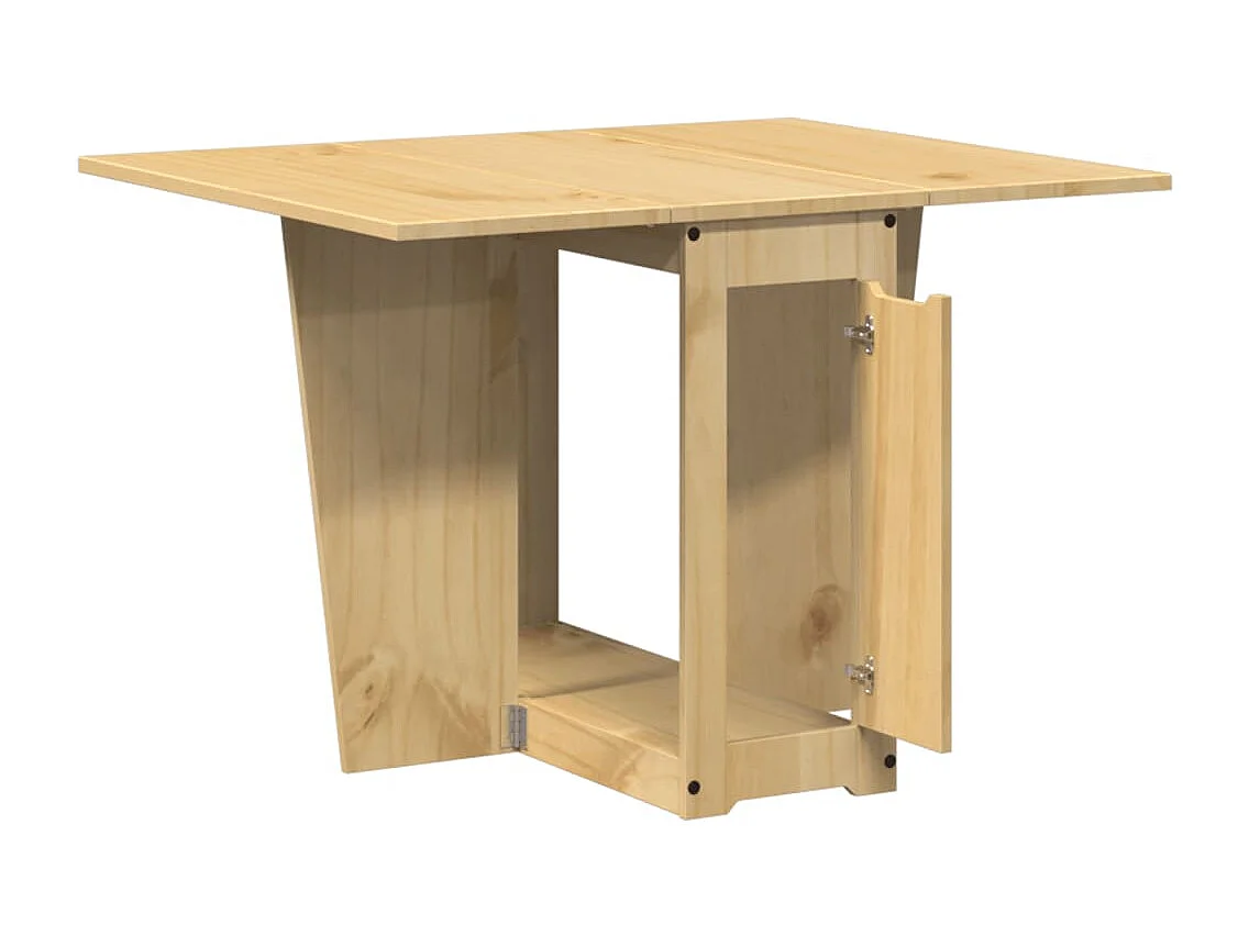 Table à manger papillon pliable Corona cire marron bois de pin