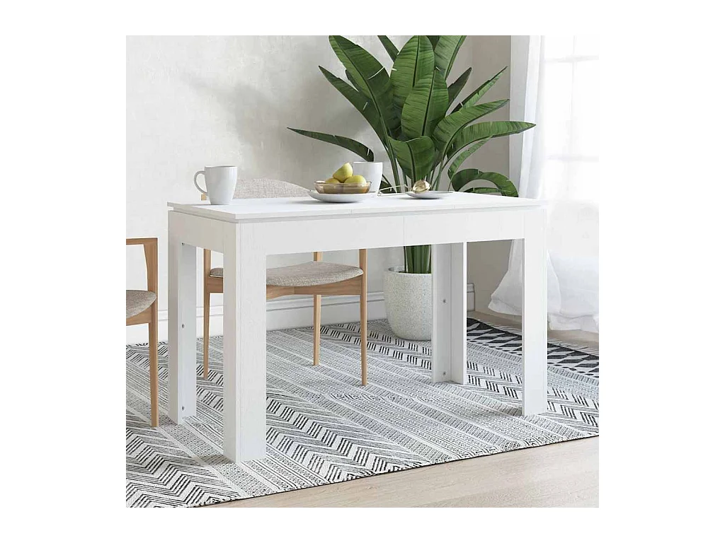 Table de salle à manger Blanc 120x60x76 cm Bois d'ingénierie