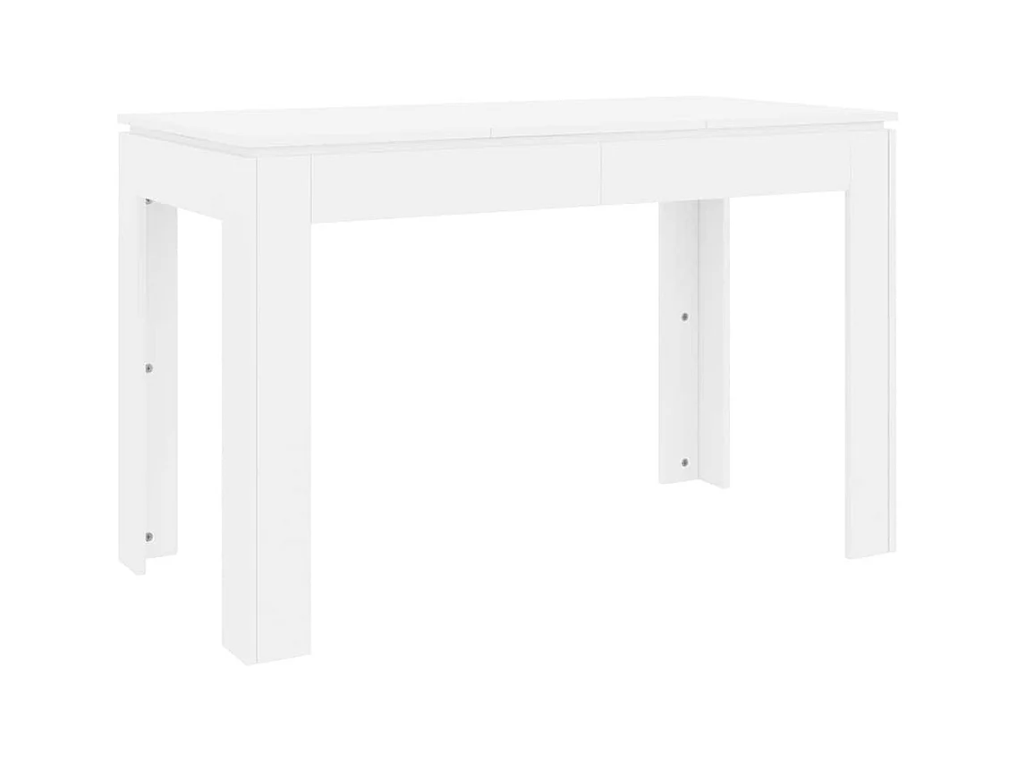 Table de salle à manger Blanc 120x60x76 cm Bois d'ingénierie