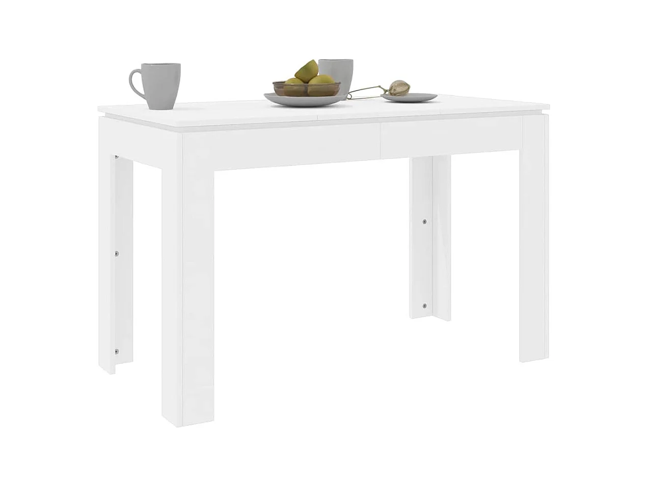 Table de salle à manger Blanc 120x60x76 cm Bois d'ingénierie