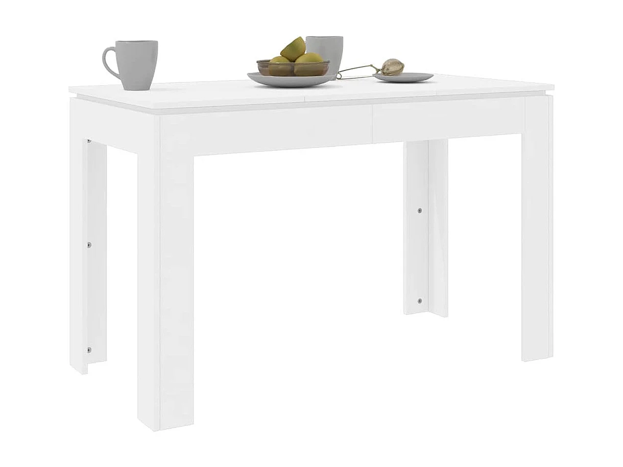 Mesa de comedor Blanca 120x60x76 cm Madera de ingeniería