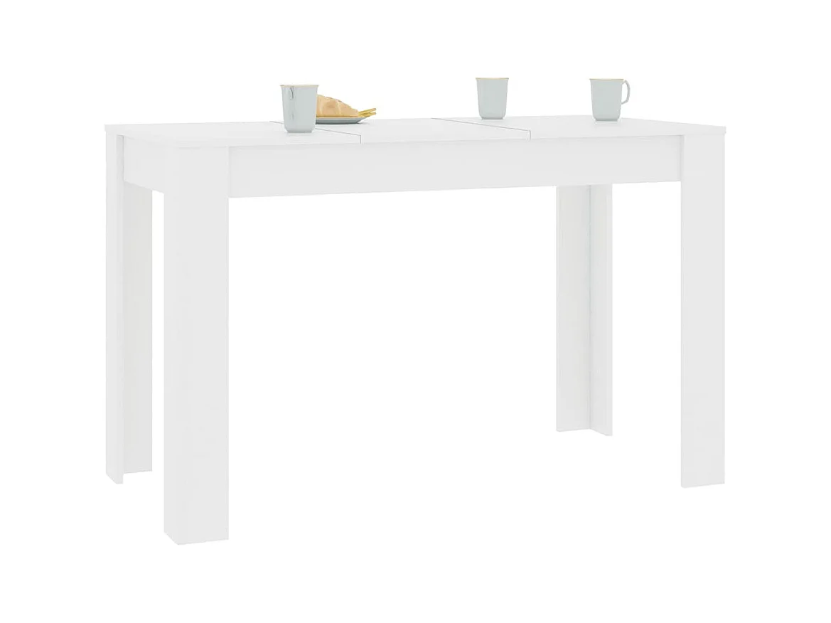 Table à manger Blanc 120x60x76 cm Bois d'ingénierie