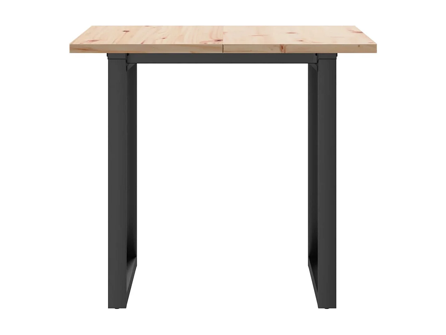 Mesa de comedor O-frame 80x80x75,5cm madera maciza de pino acero