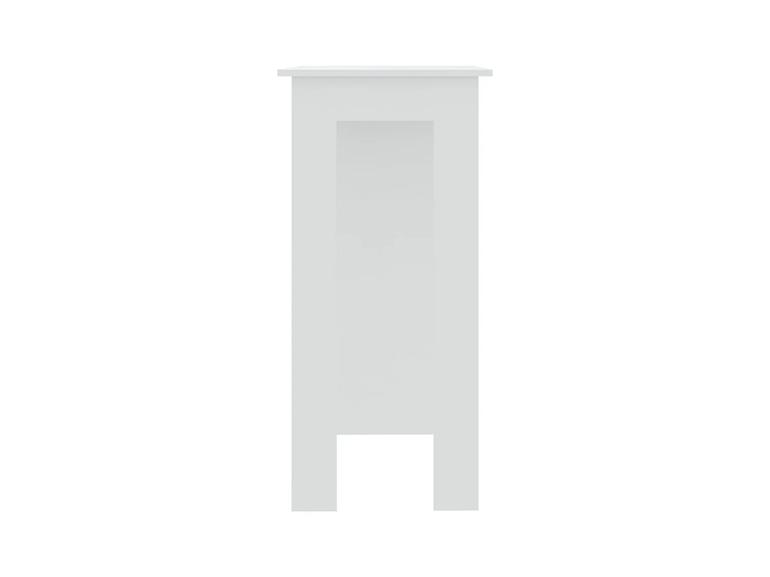 Table de bar et étagère Blanc 102x50x103,5 cm Bois d'ingénierie