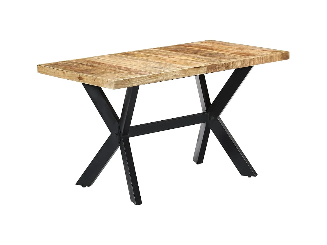 Table à manger 140x70x75 cm Bois de manguier massif brut