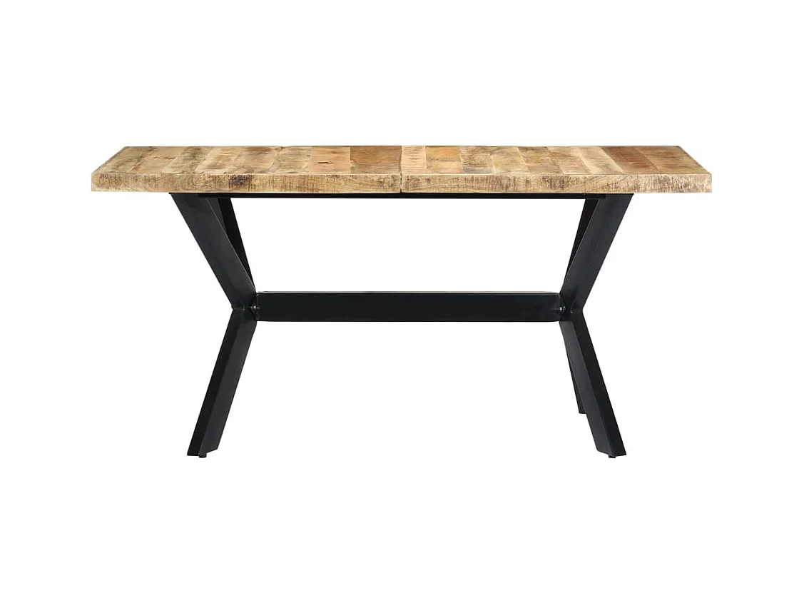 Table à manger 140x70x75 cm Bois de manguier massif brut