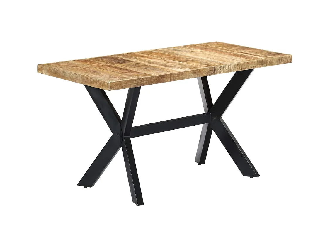 Table à manger 140x70x75 cm Bois de manguier massif brut