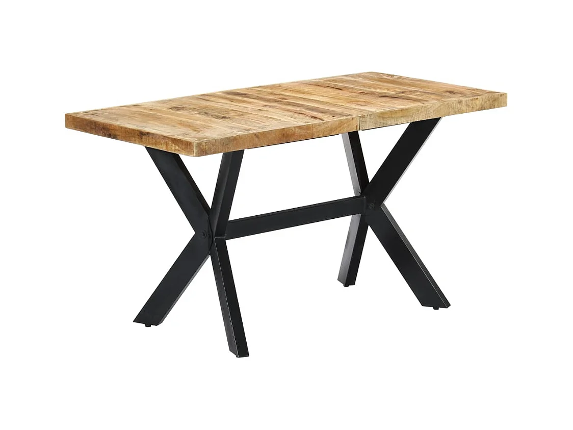 Table à manger 140x70x75 cm Bois de manguier massif brut