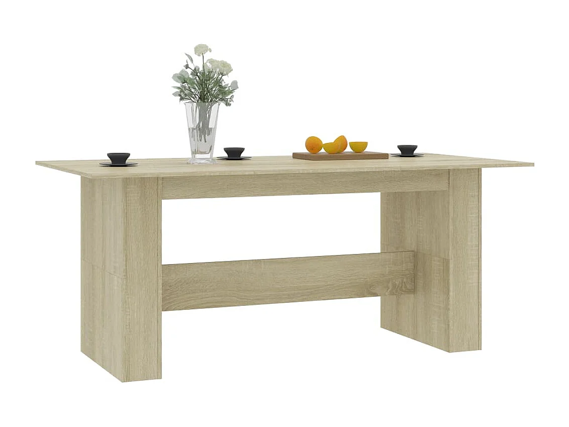 Mesa de comedor de roble Sonoma 180x90x76 cm Madera de ingeniería