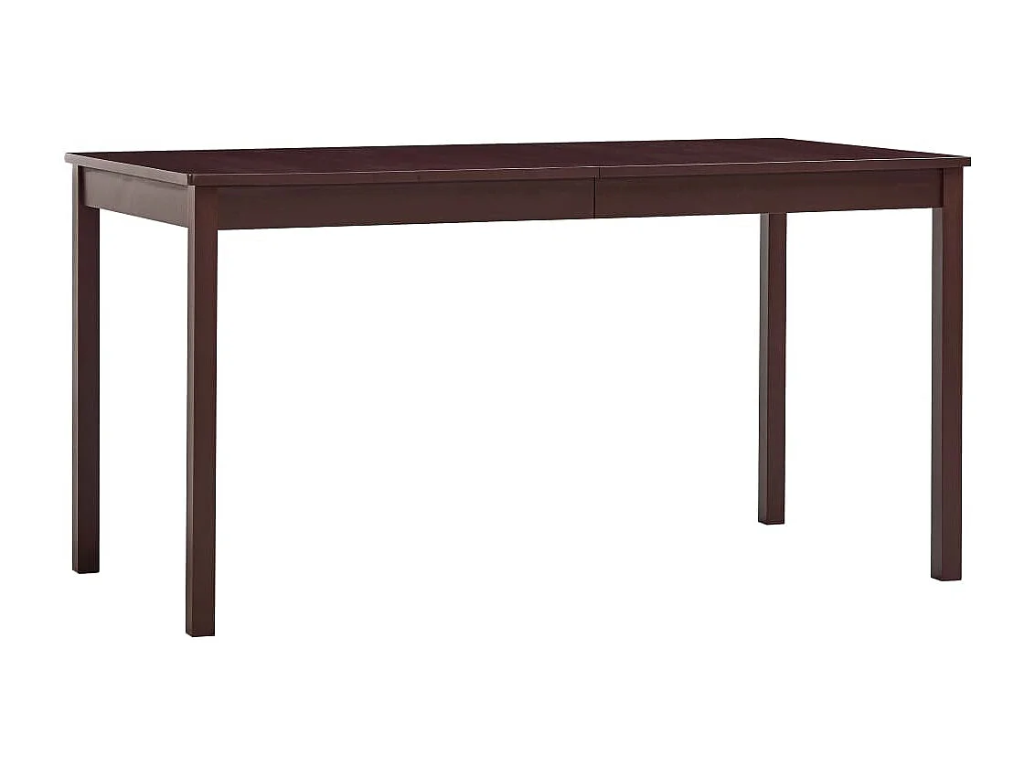 Mesa de Comedor Marrón Oscuro 140x70x73 cm Madera de Pino