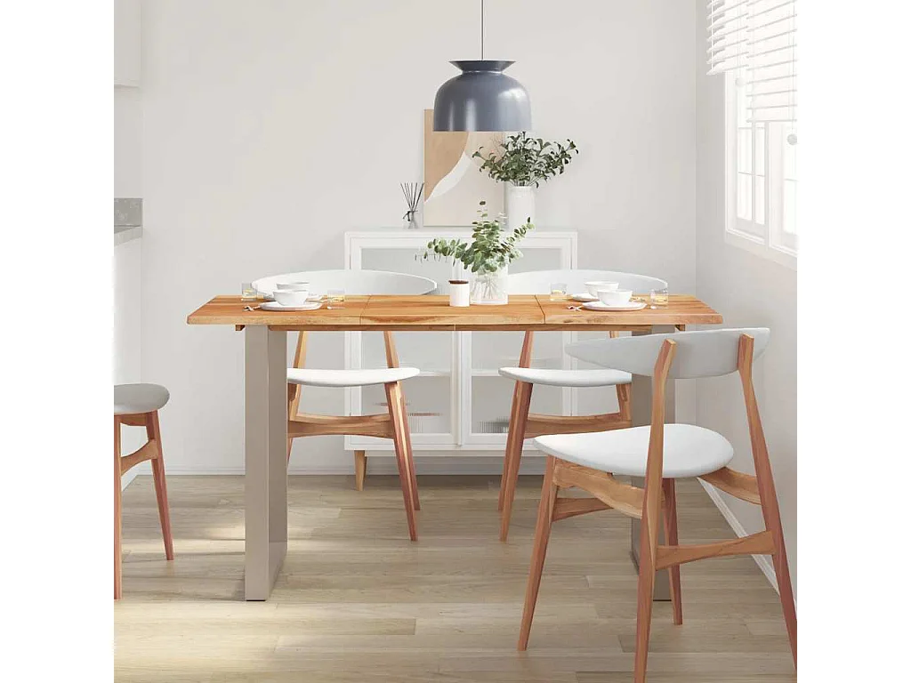 Mesa de comedor 140x70x76 cm Madera maciza de acacia