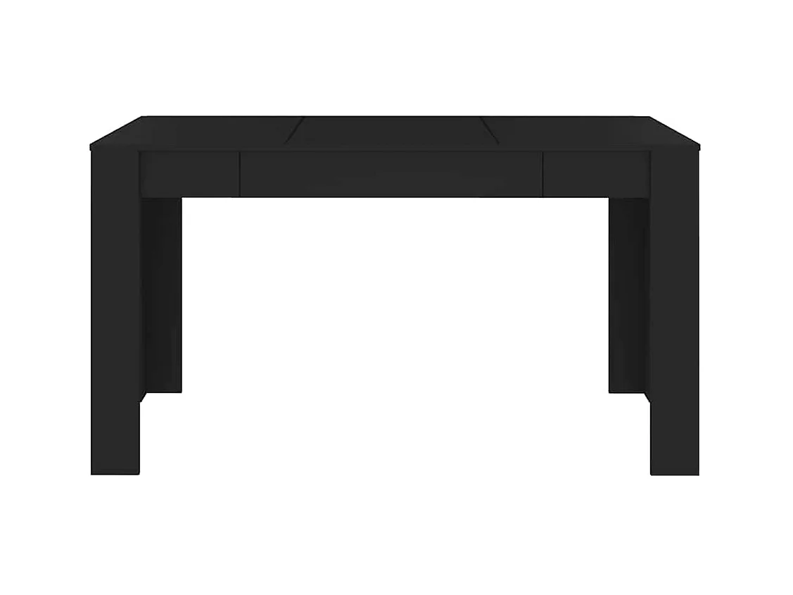 Table à manger Noir 140x74,5x76 cm Bois d'ingénierie