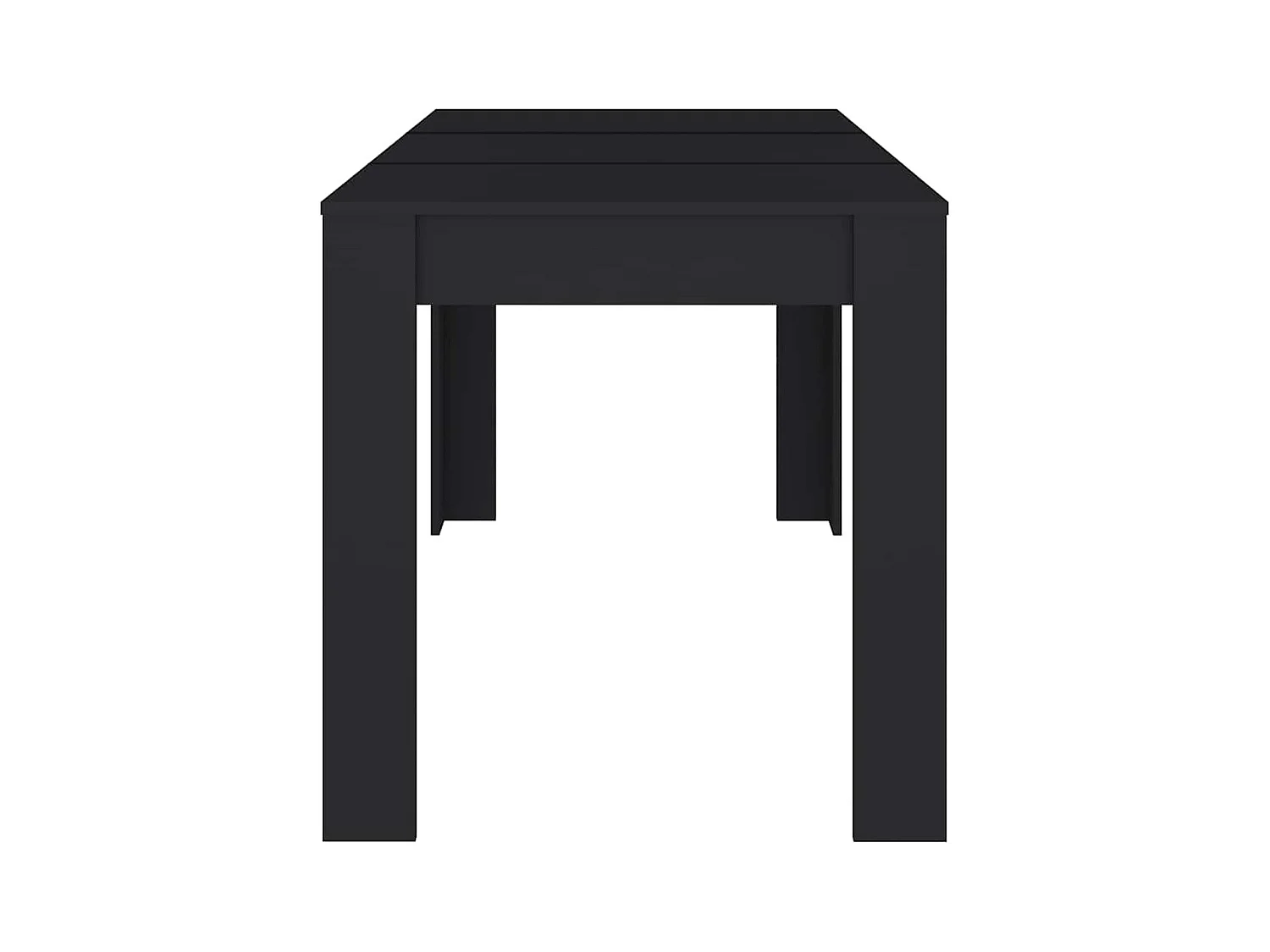 Table à manger Noir 140x74,5x76 cm Bois d'ingénierie