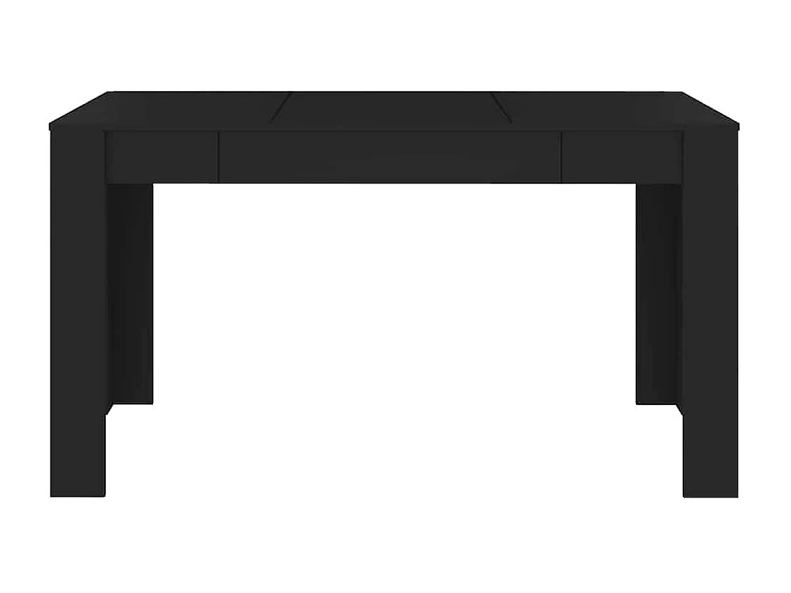 Mesa de comedor negra 140x74,5x76 cm Madera de ingeniería