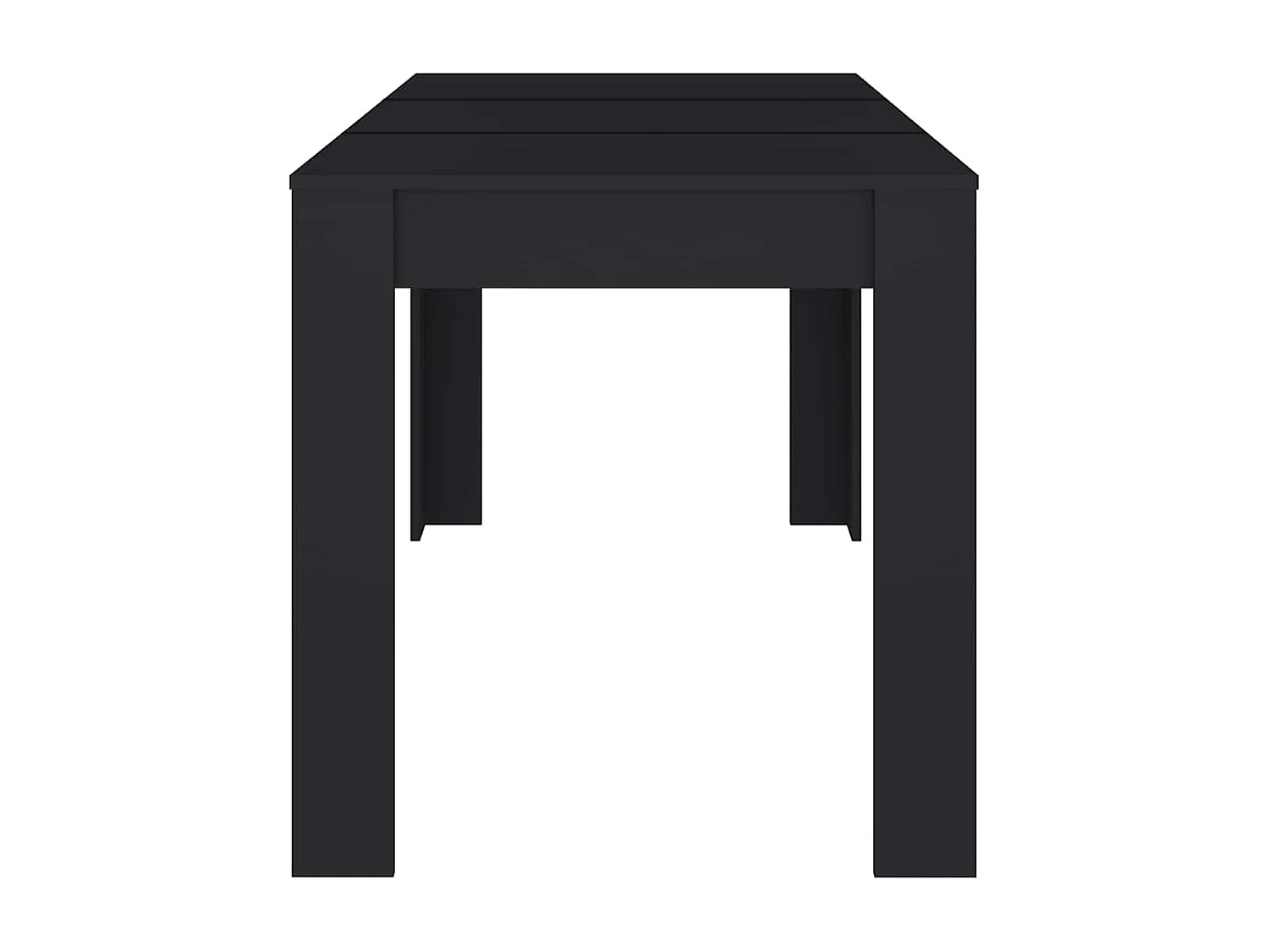 Mesa de comedor negra 140x74,5x76 cm Madera de ingeniería
