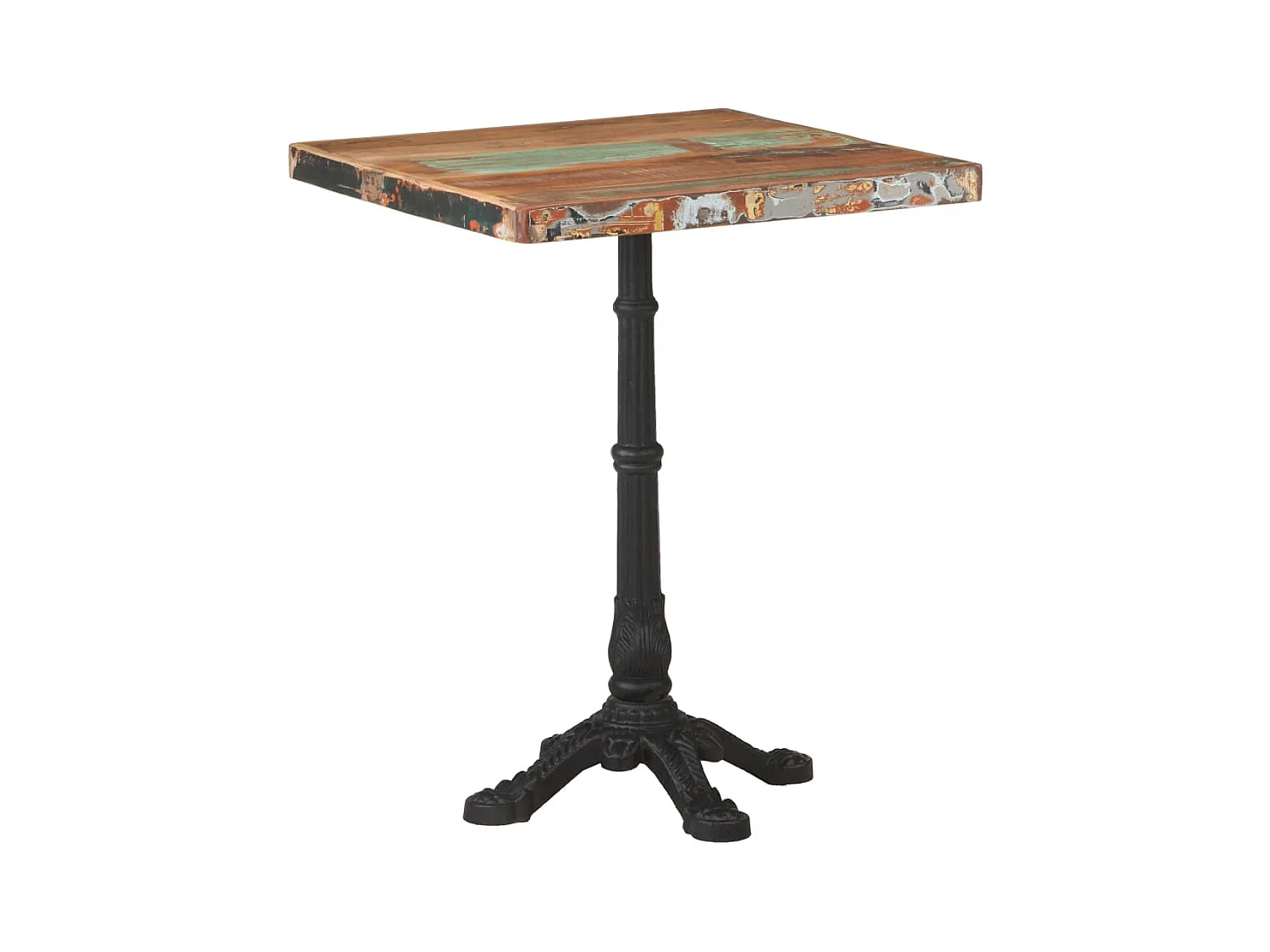 Table de bistro 60x60x76 cm Bois massif de récupération