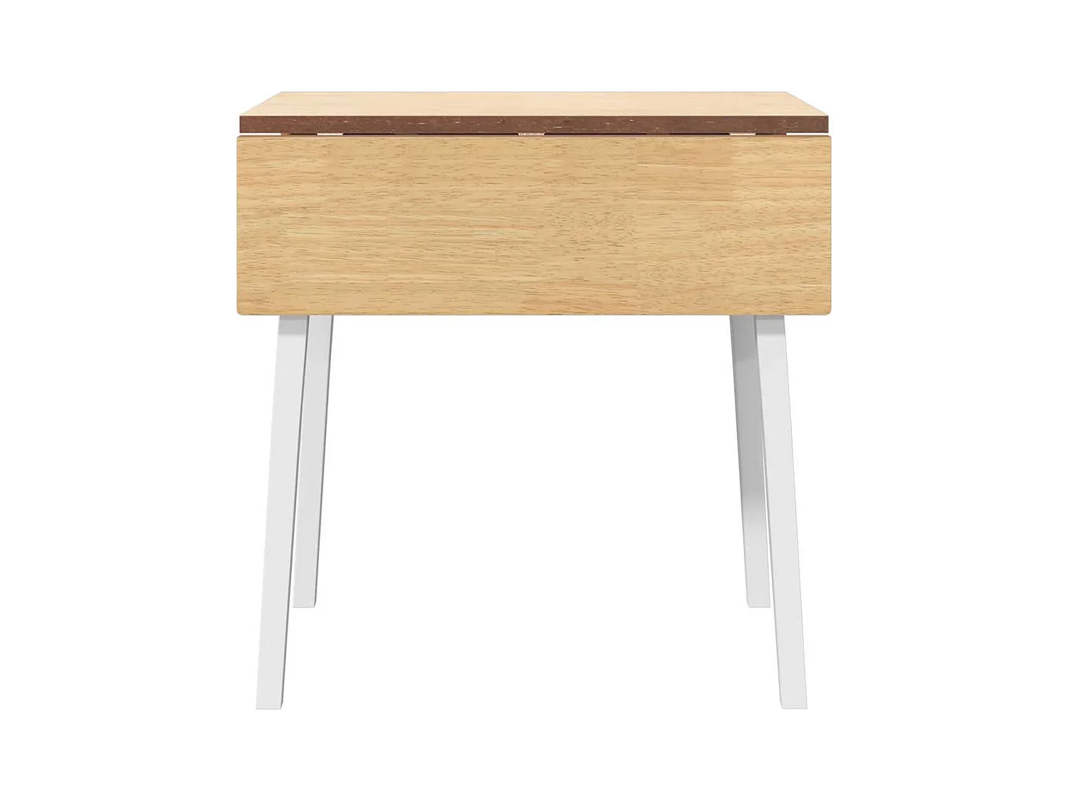 Table à manger blanc bois massif et caoutchouc