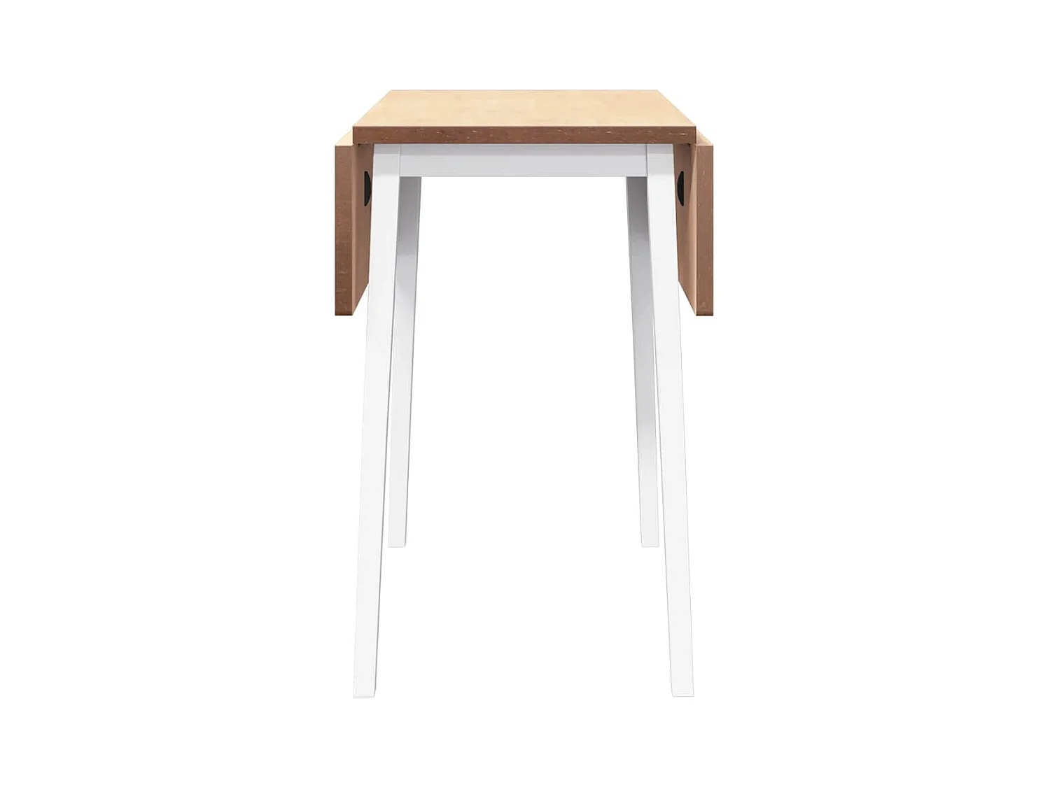 Table à manger blanc bois massif et caoutchouc