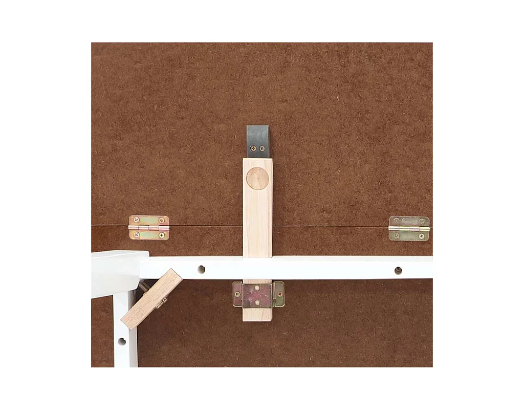 Table à manger blanc bois massif et caoutchouc