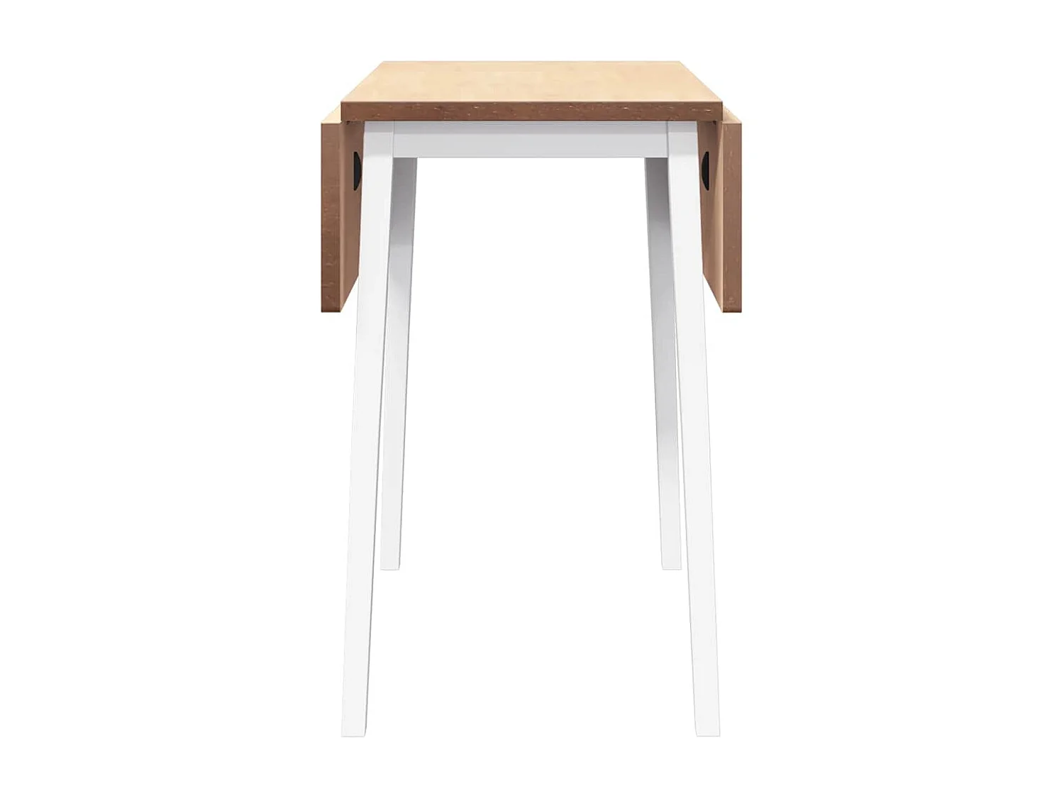 Table à manger blanc bois massif et caoutchouc