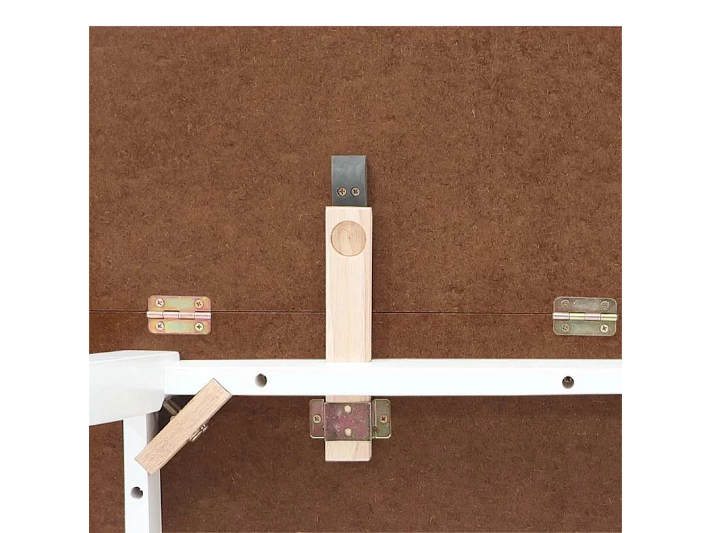 Table à manger blanc bois massif et caoutchouc