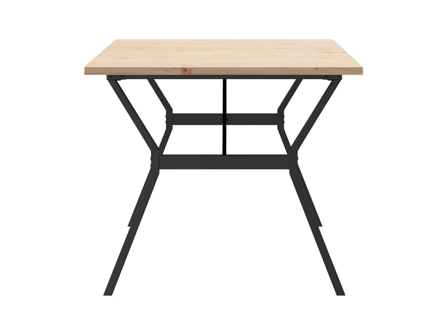 Table à manger cadre en Y 180x90x75,5 cm bois pin massif acier