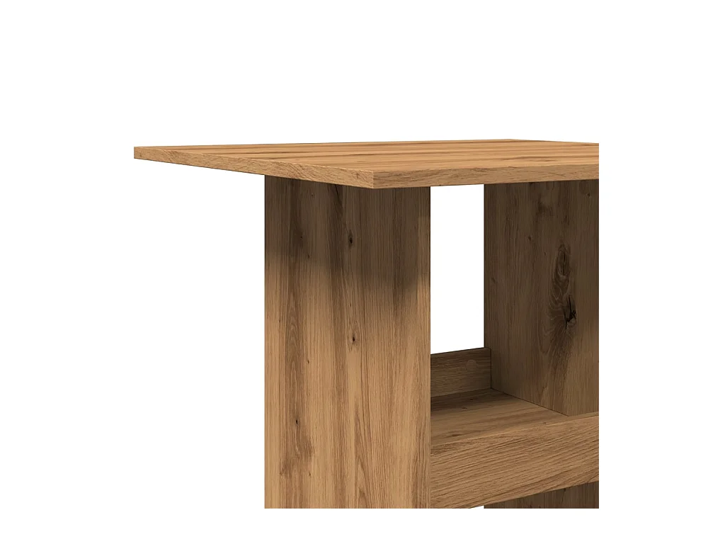 Table de bar avec rangement chêne artisanal bois d’ingénierie