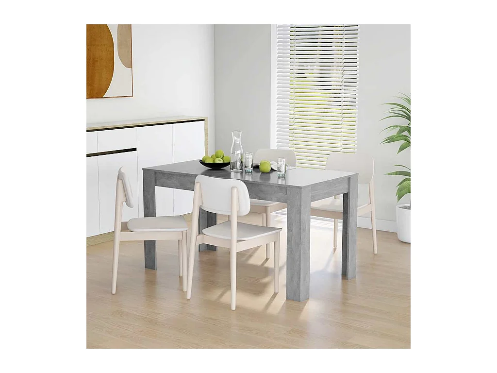 Table de salle à manger Gris béton 140x74,5x76 cm Aggloméré