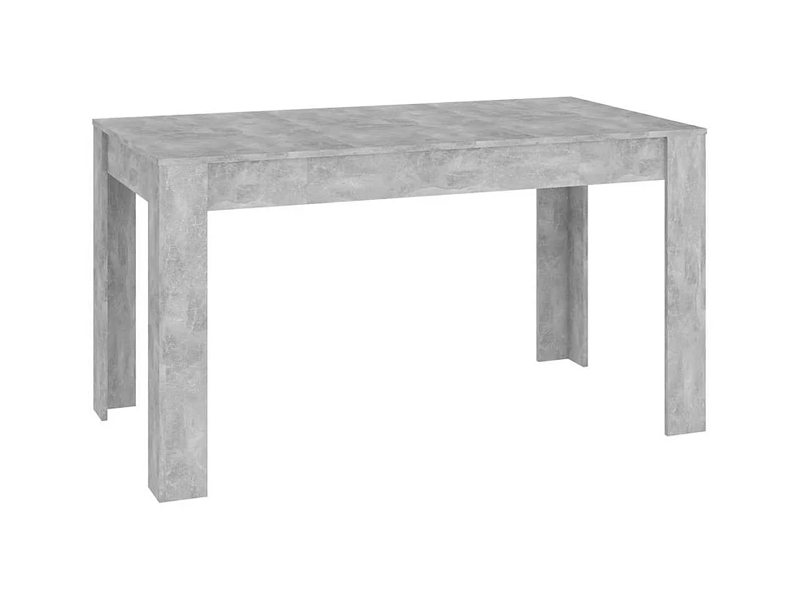 Table de salle à manger Gris béton 140x74,5x76 cm Aggloméré