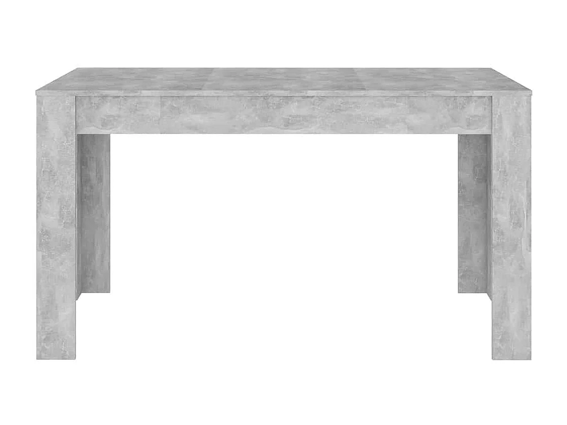 Mesa de comedor de aglomerado gris hormigón 140x74,5x76 cm