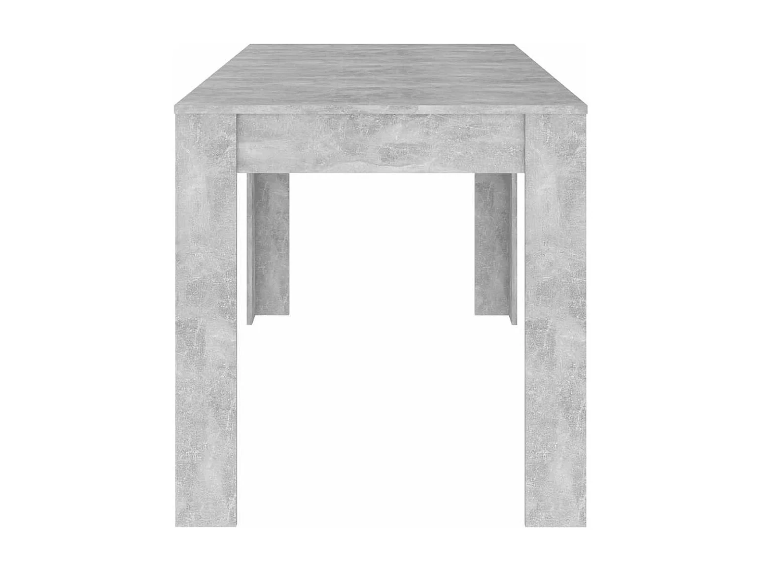Mesa de comedor de aglomerado gris hormigón 140x74,5x76 cm