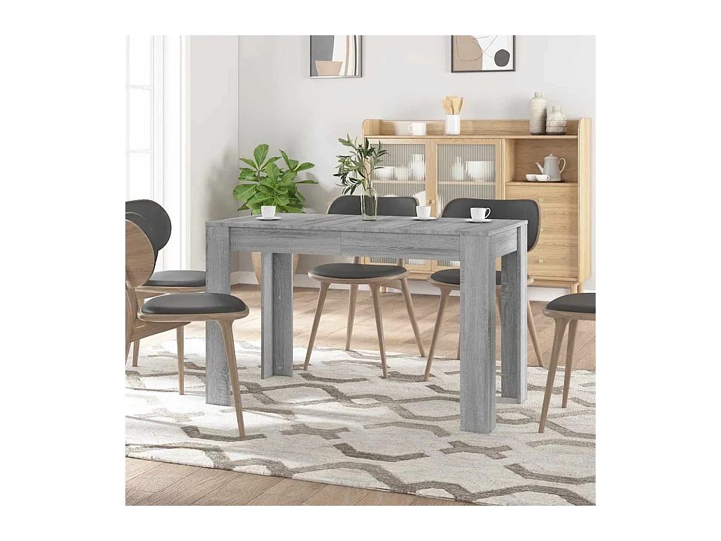 Table à dîner sonoma gris 120x60x76 cm bois d'ingénierie