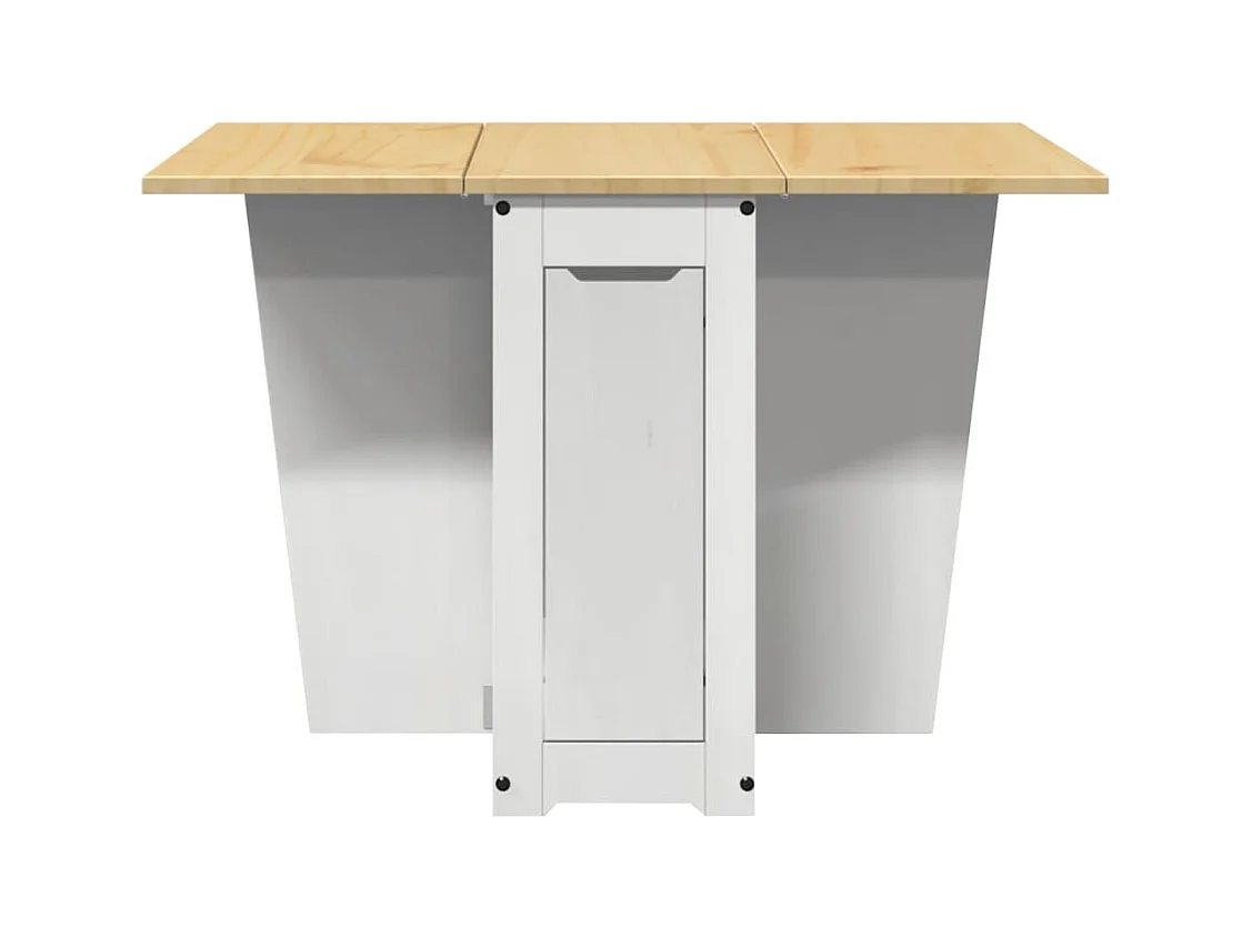 Table à manger papillon pliable Corona blanc bois de pin massif