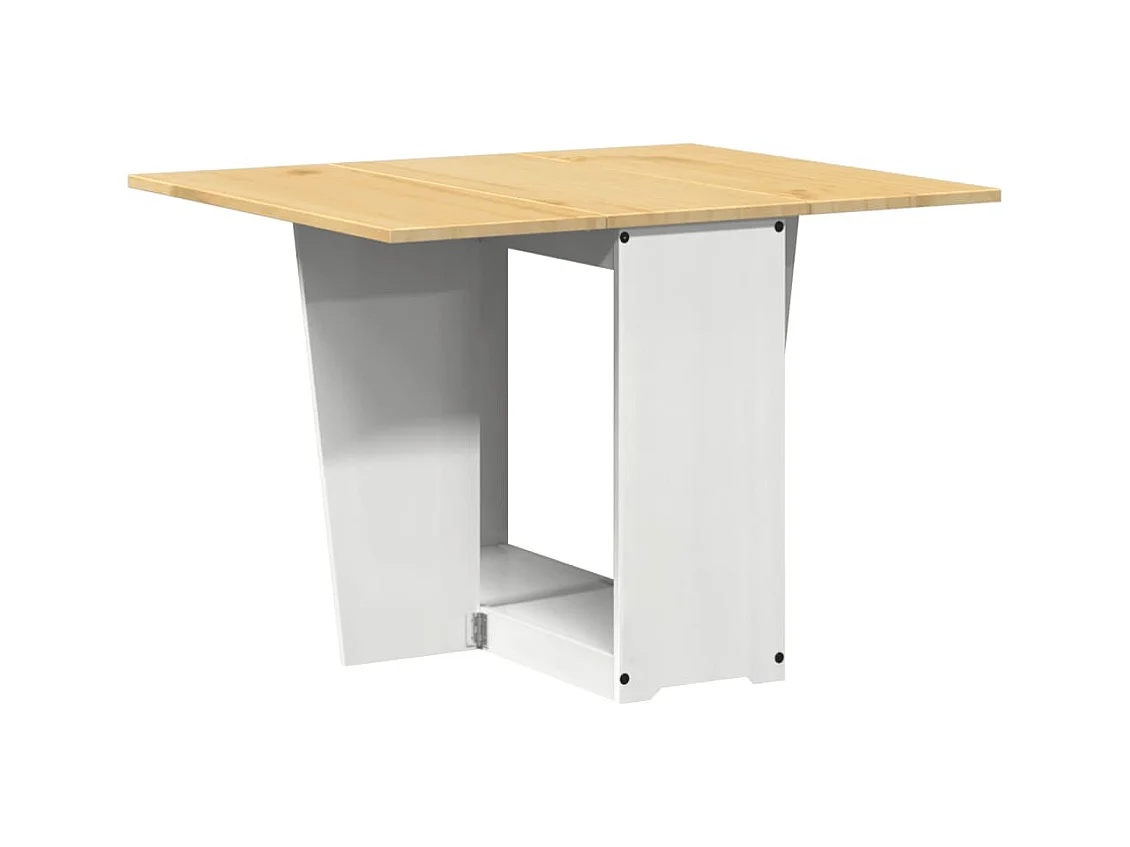Table à manger papillon pliable Corona blanc bois de pin massif