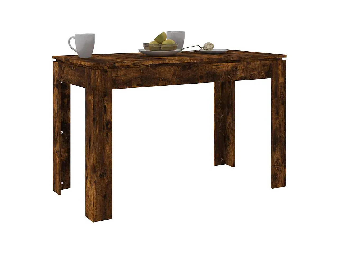 Table à dîner chêne fumé 120x60x76 cm bois d'ingénierie