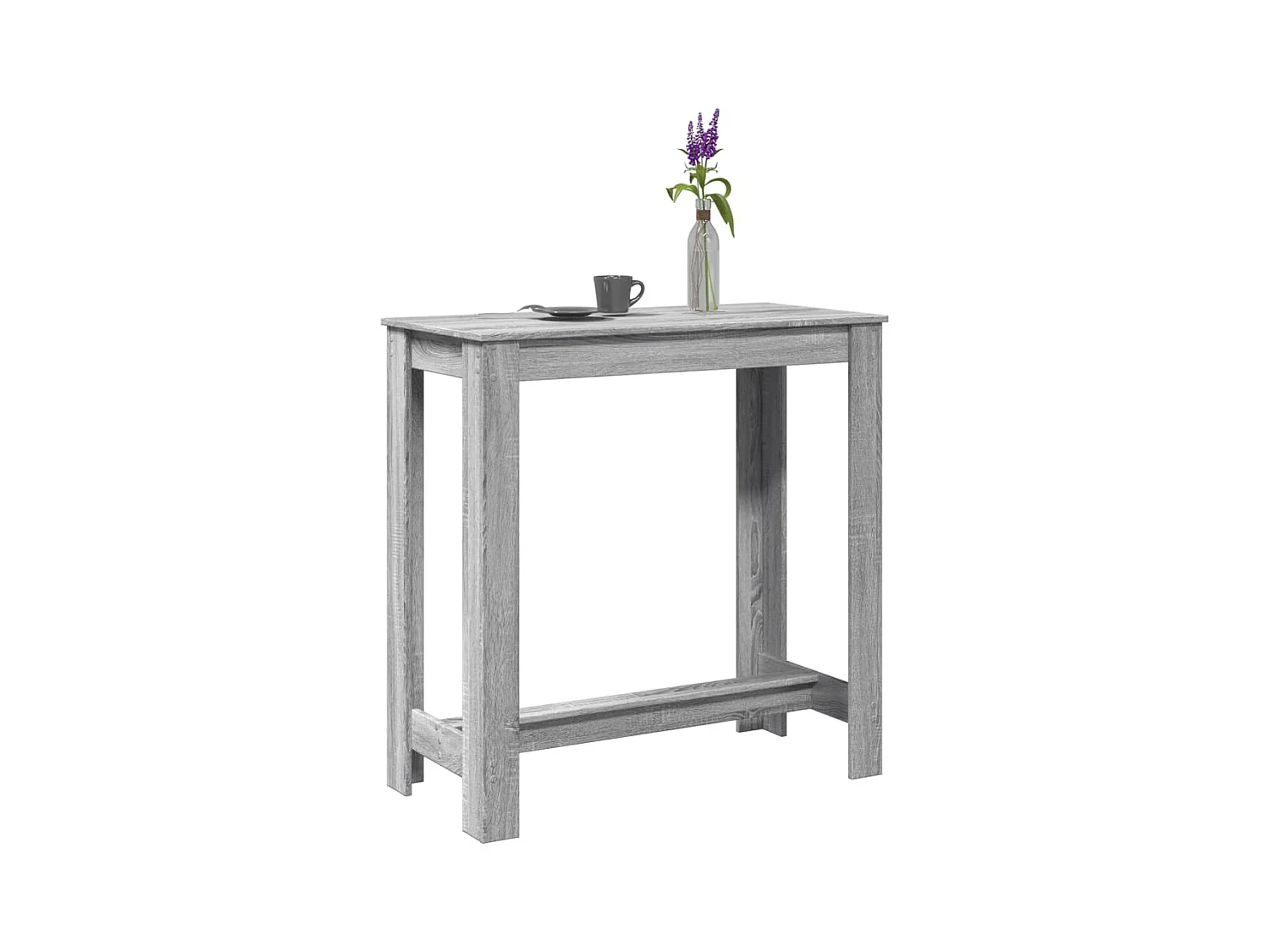 Table de bar sonoma gris 102x50x103,5 cm bois d'ingénierie