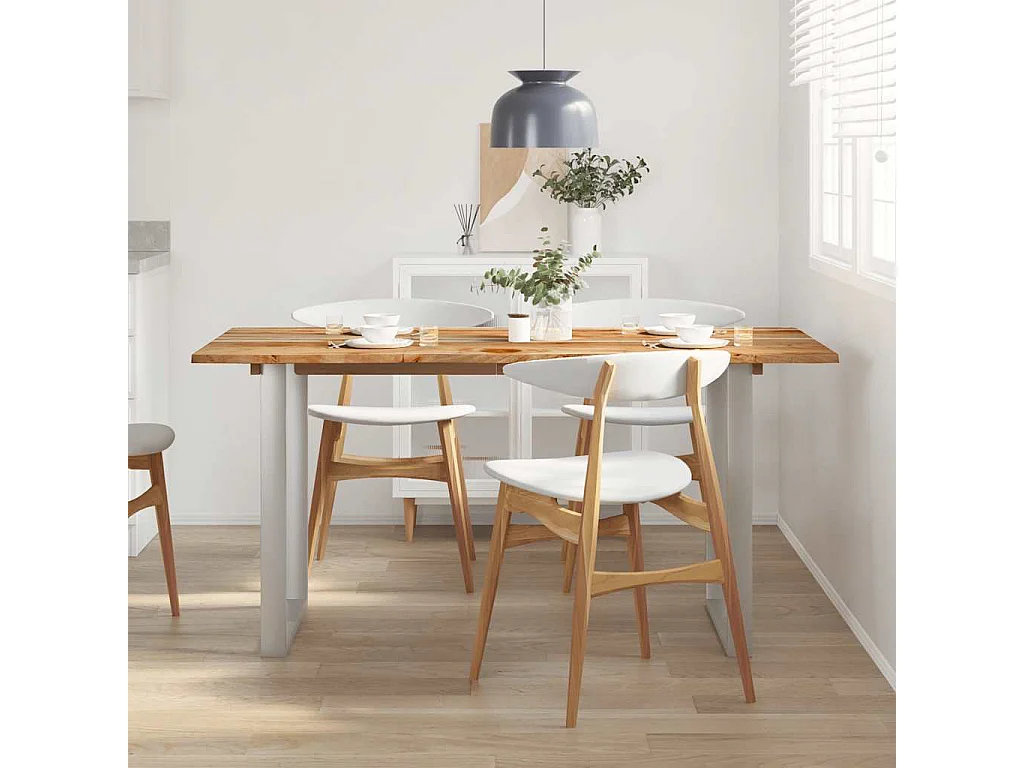 Mesa de comedor 154x80x76 cm Madera maciza de acacia