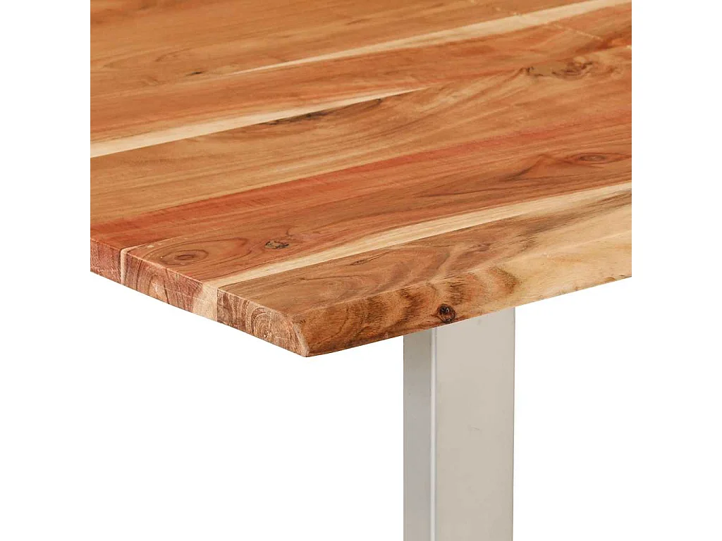 Mesa de comedor 154x80x76 cm Madera maciza de acacia