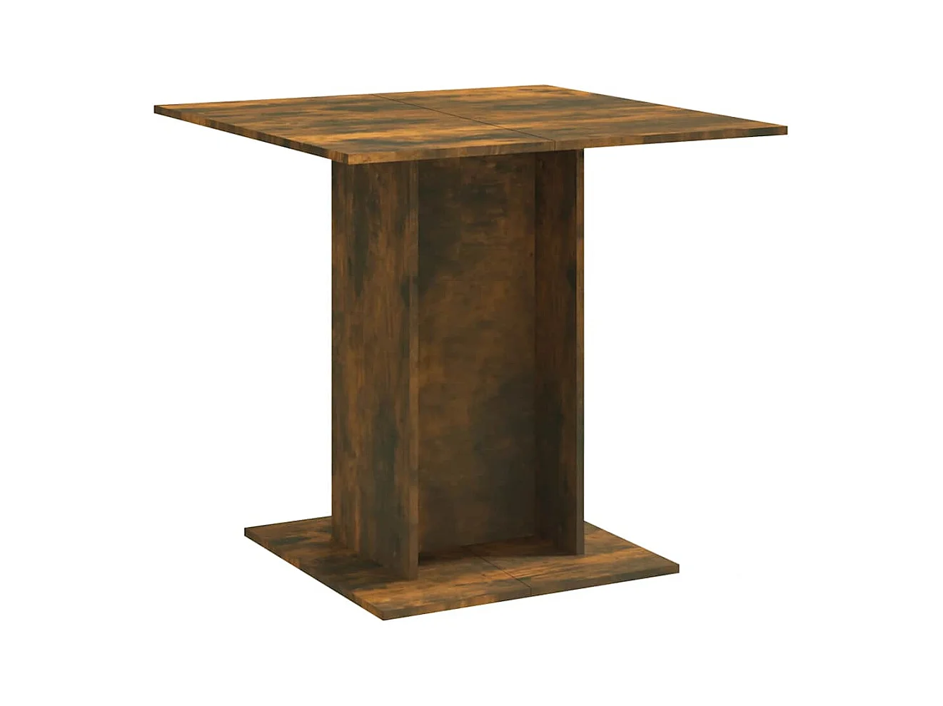 Table à dîner Chêne fumé 80x80x75 cm Bois d'ingénierie