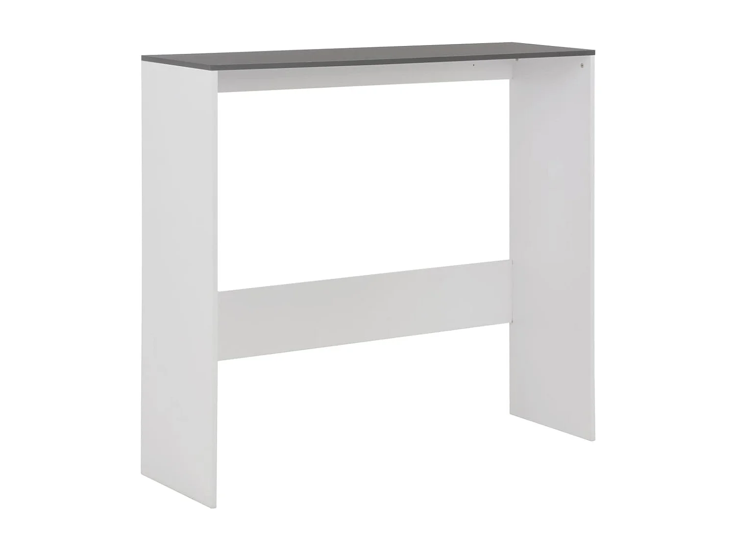 Mesa de bar con 2 tableros Blanco y gris 130x40x120 cm