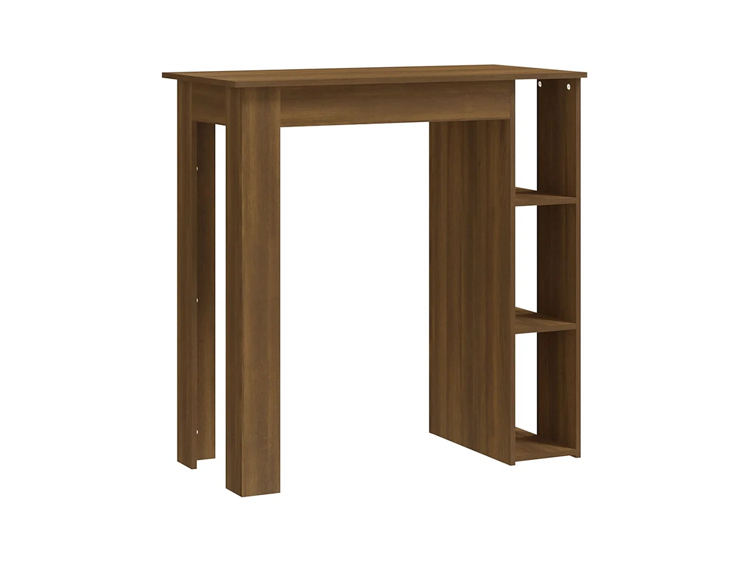 Table de bar avec étagère chêne marron bois d'ingénierie