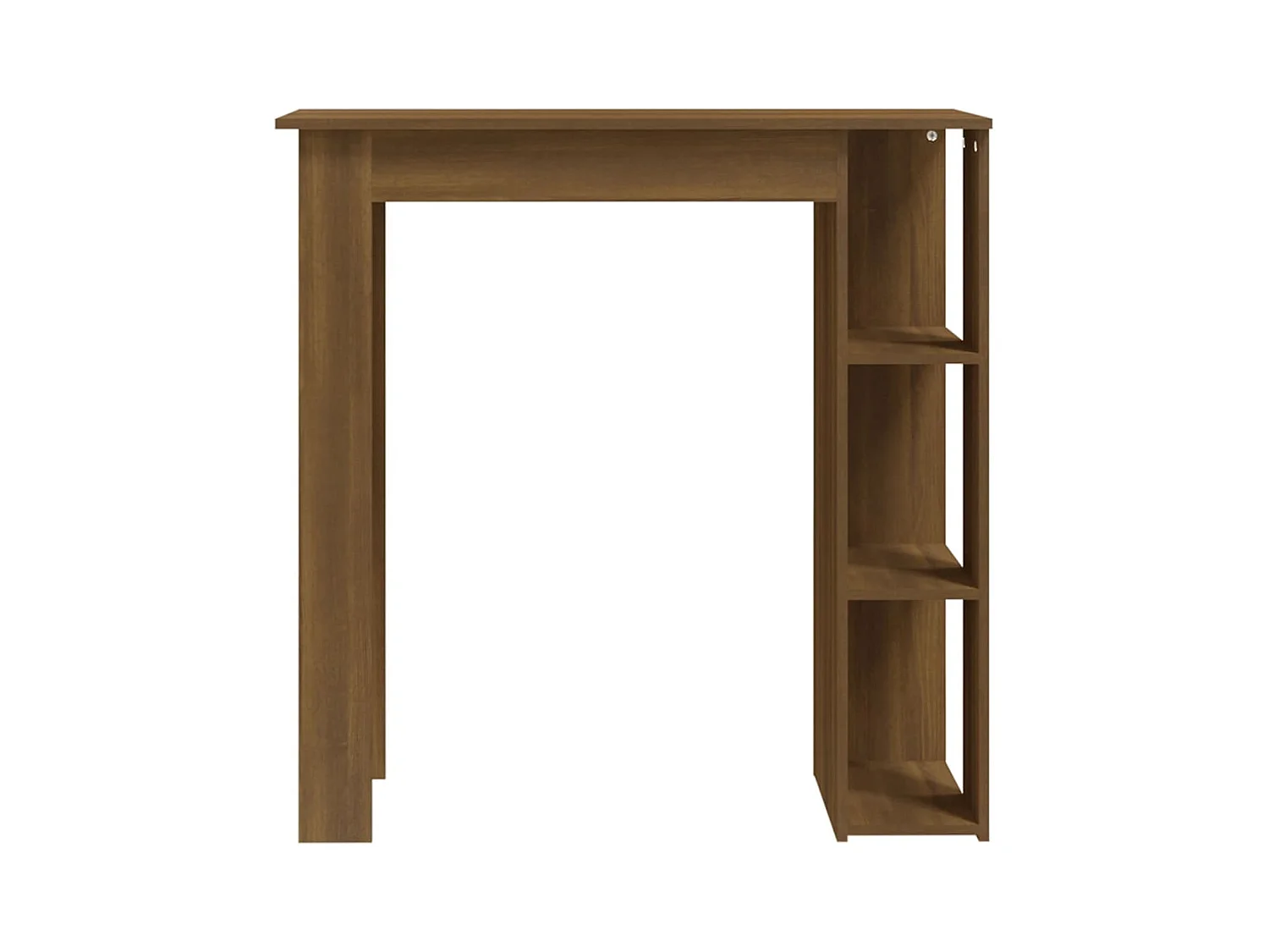 Table de bar avec étagère chêne marron bois d'ingénierie