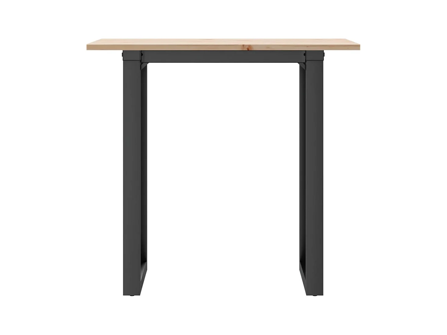 Table à manger cadre en O 80x50x75 cm bois de pin massif acier