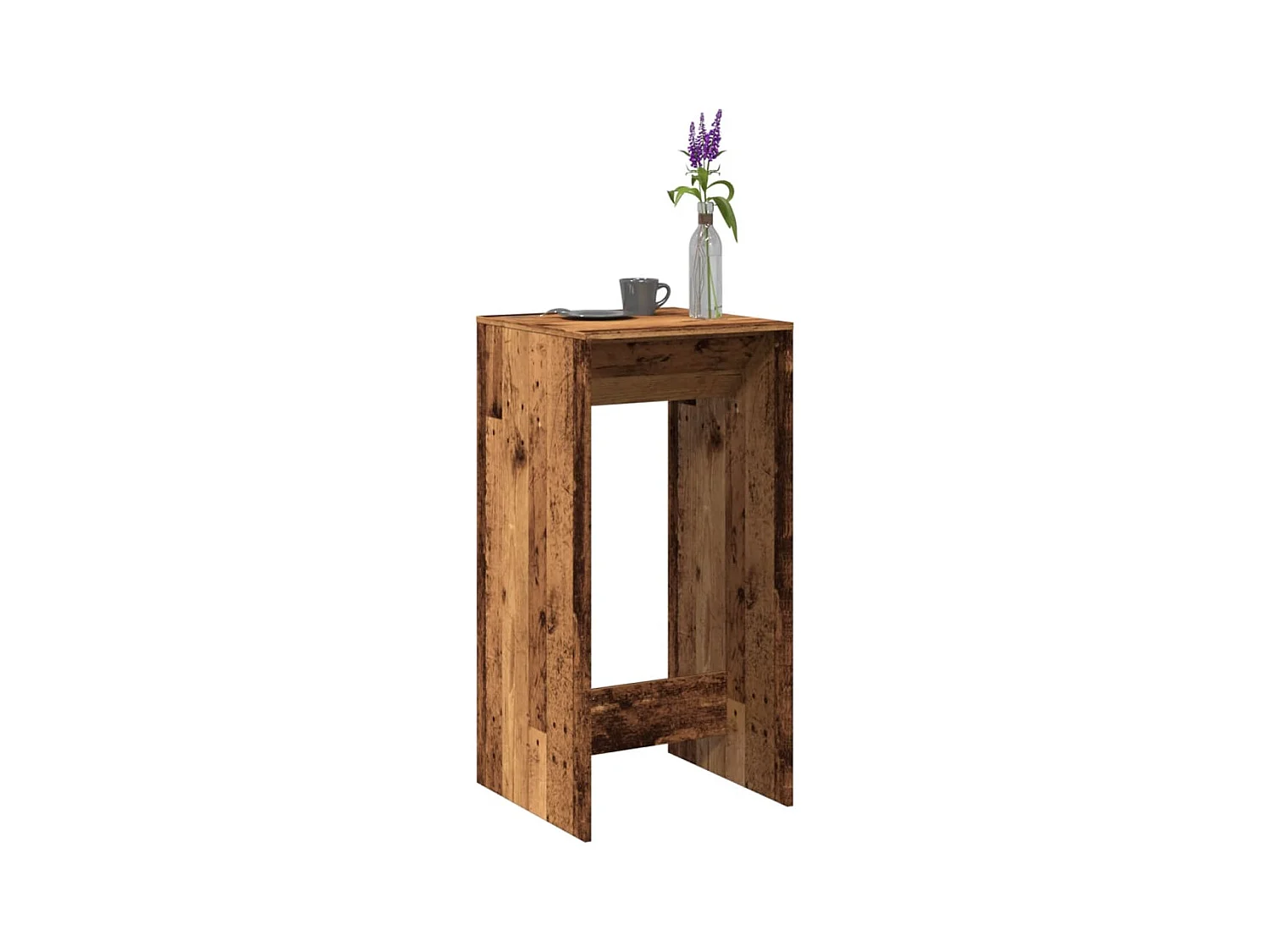 Table de bar vieux bois 51x50x103,5 cm bois d'ingénierie