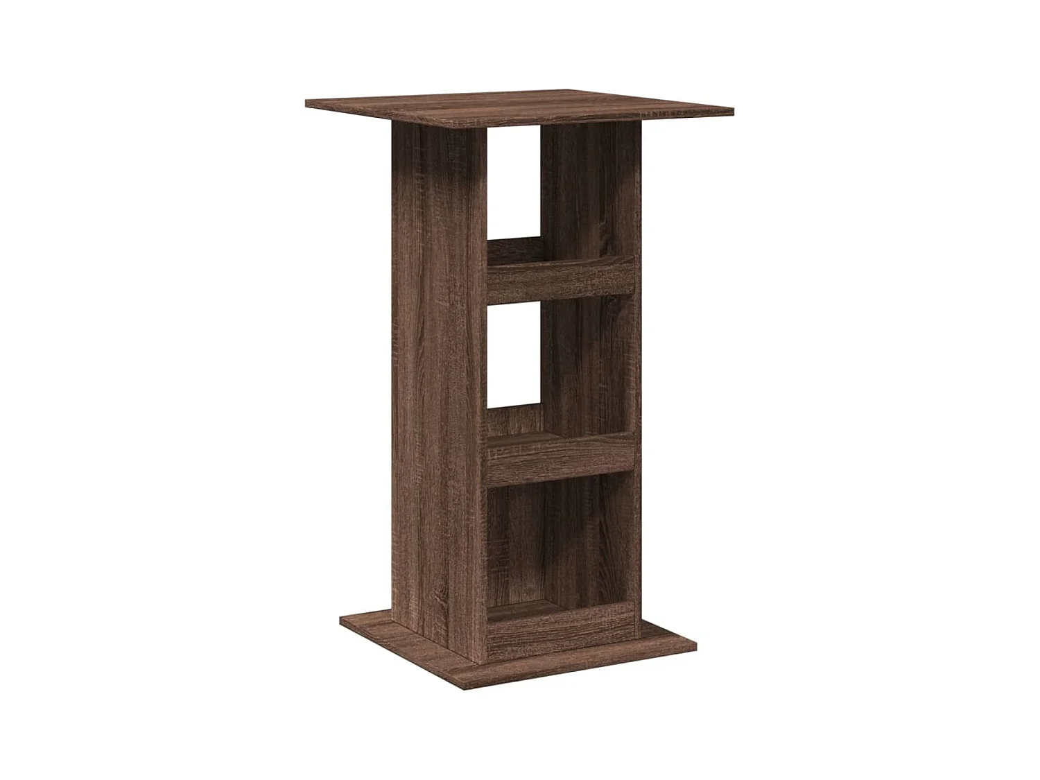 Table de bar avec rangement chêne marron bois d’ingénierie