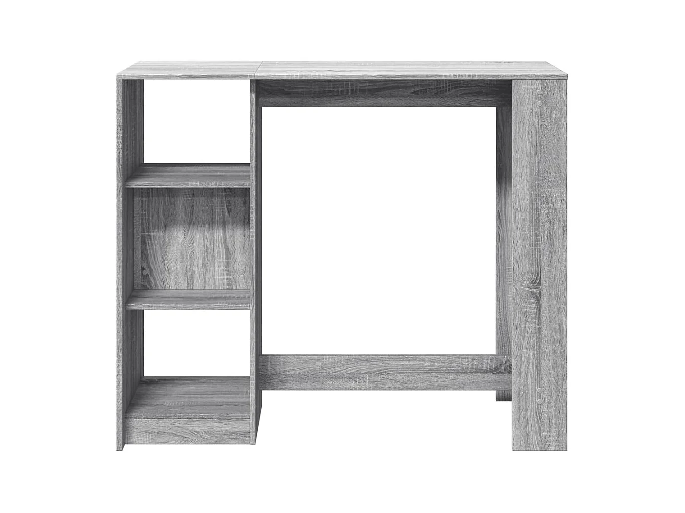 Table de bar avec étagère sonoma gris bois d'ingénierie