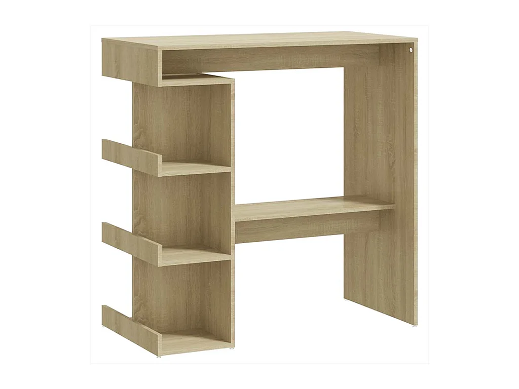 Table de bar étagère de rangement Chêne sonoma Bois ingénierie